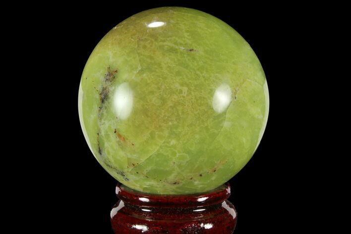 Polished Green Opal Sphere - Madagascar #95871